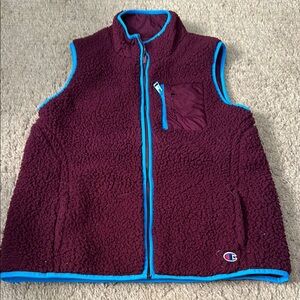 Champion Maroon Fleece Vest